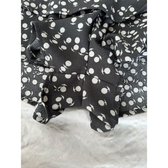 Womens Black Gray‎ Romper Medium long sleeve shorts polyester zipper Floral - Picture 2 of 7